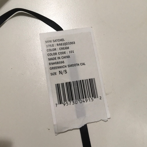 DKNY Authentic Mini Satchel Bag Cream NWT $248 - Picture 5 of 8
